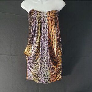 Cheetah Pattern Mini Dress Women's Small